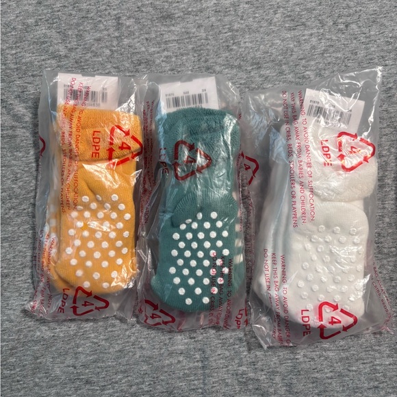 Hanna Andersson Casual Striped Socks - Mustard, Teal, White - 6 pairs - Picture 2 of 4